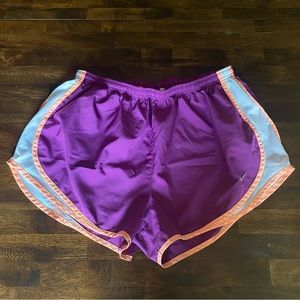 Nike Women's Tempo Running Shorts Purple and Orange Size Extra Large